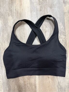Athleta Black Crisscross Back Sports Bra